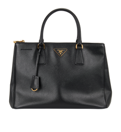 Medium Galleria, Saffiano Leather, Black, S, 3*